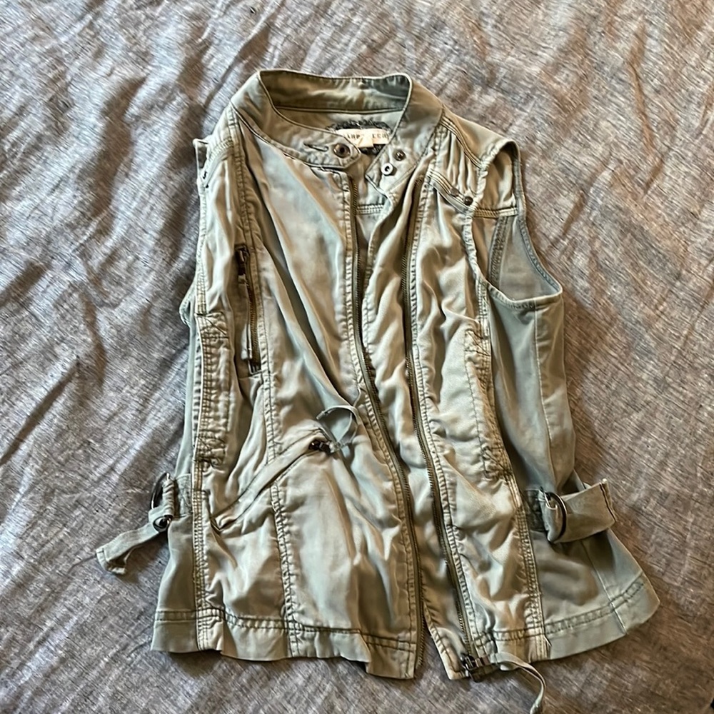 Olive green vest